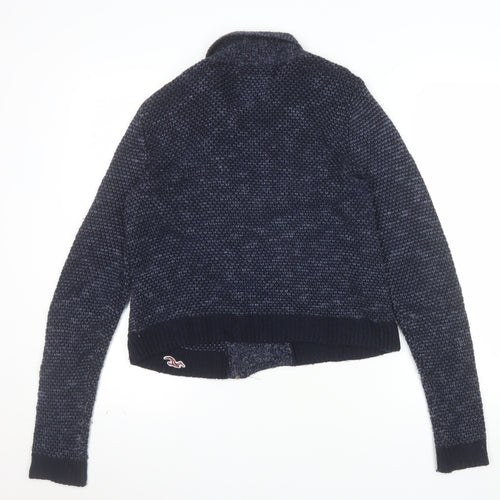Hollister Womens Blue Full Zip Knit Cardigan Small Classic Fit
