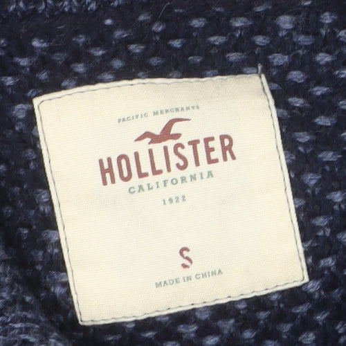 Hollister Womens Blue Full Zip Knit Cardigan Small Classic Fit