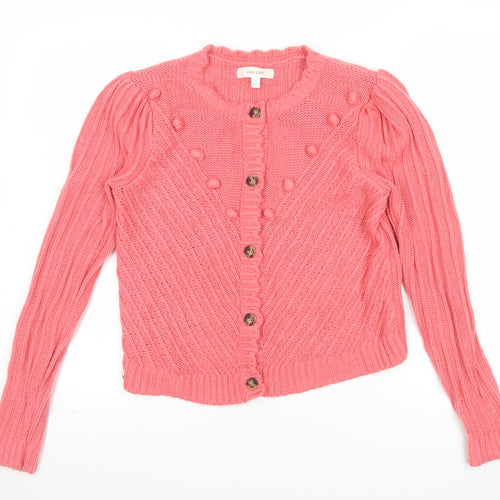 Marks and Spencer Per Una Women's Pink Cable Knit Cardigan S