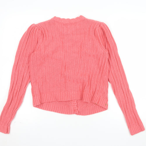 Marks and Spencer Per Una Women's Pink Cable Knit Cardigan S