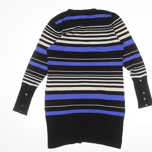 Fransa Women's Multicoloured Striped Long Sleeve Pullover Jumper L