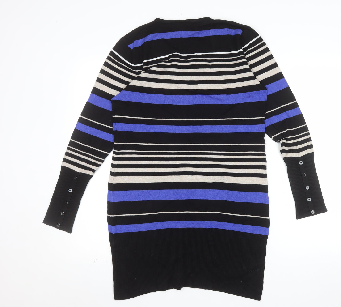 Fransa Women's Multicoloured Striped Long Sleeve Pullover Jumper L