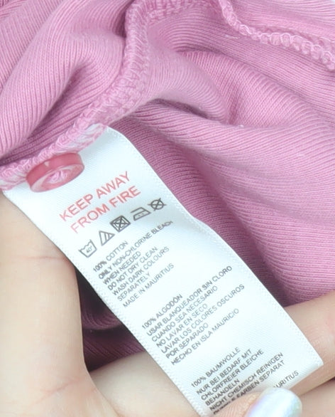 Urban Outfitters Womens Pink XS Cropped Button-Up Cotton Cardigan