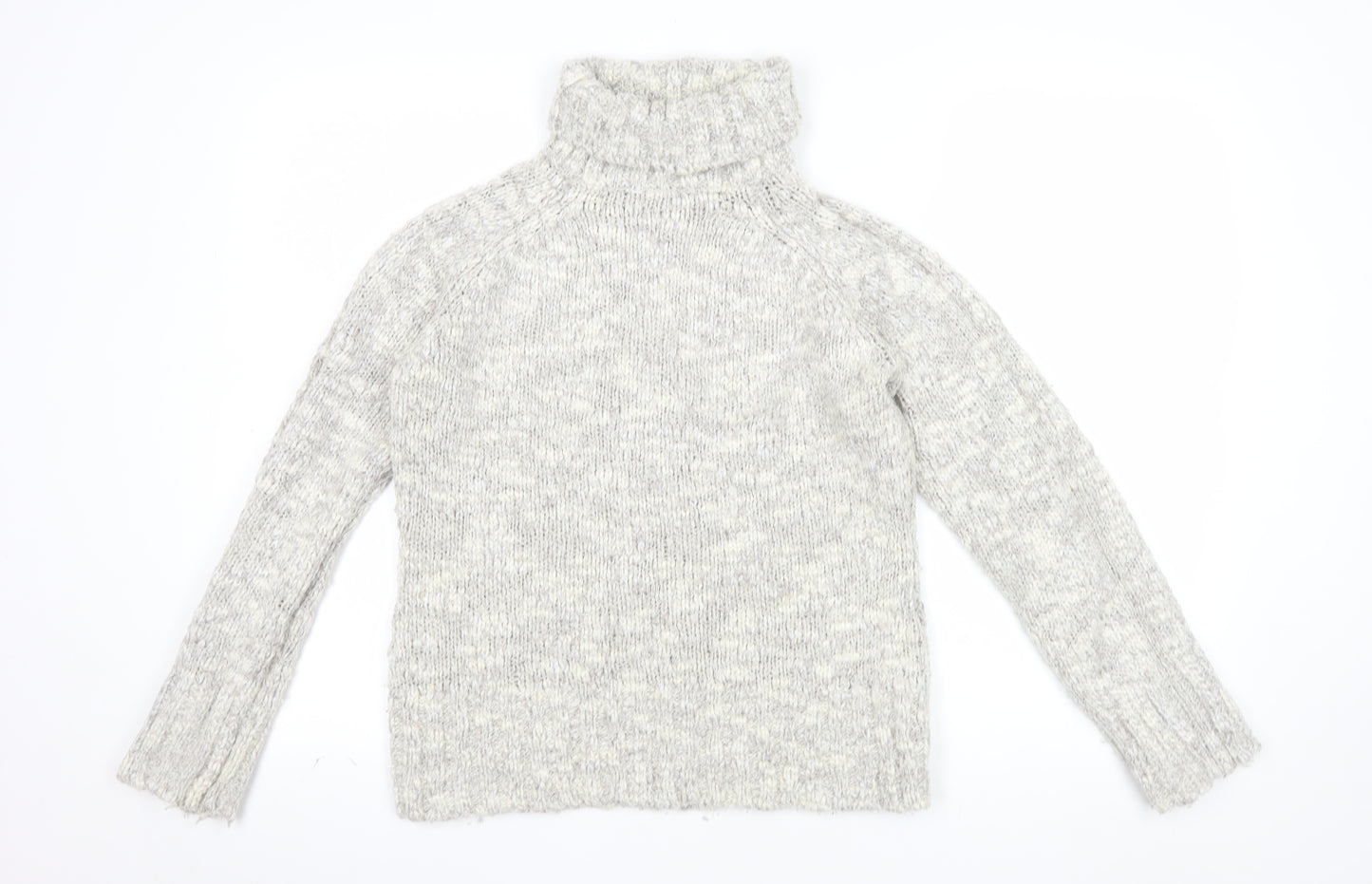 NEXT Women's Grey Roll Neck Chunky Knit Jumper UK 12