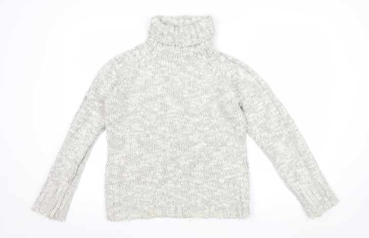 NEXT Women's Grey Roll Neck Chunky Knit Jumper UK 12