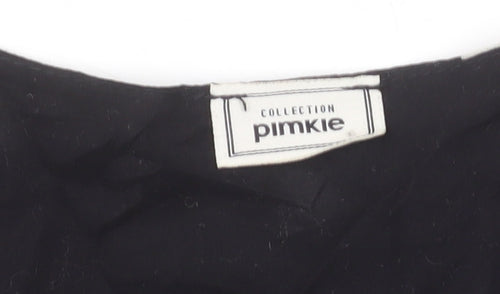 Pimkie Women’s Black Polka Dot Chiffon Tunic Blouse XS