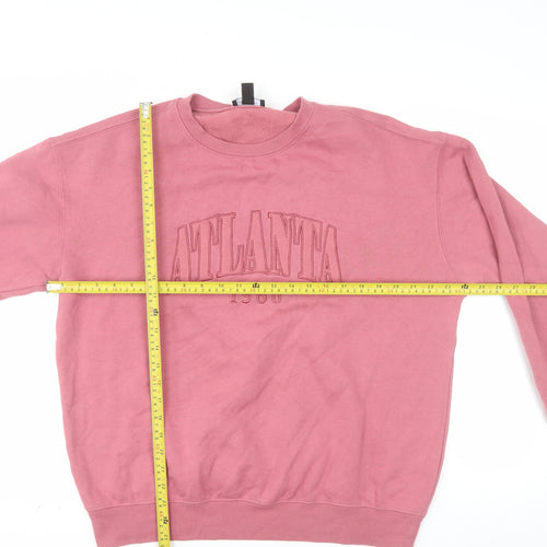 New Look Womens Pink Atlanta 1986 Pullover Sweatshirt Size M