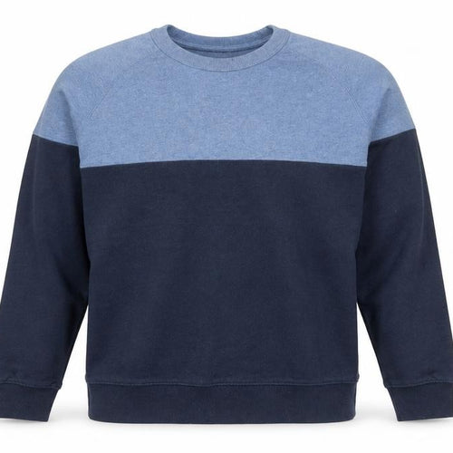 FatFace Men's Blue XL Colour Block Crew Neck Sweatshirt