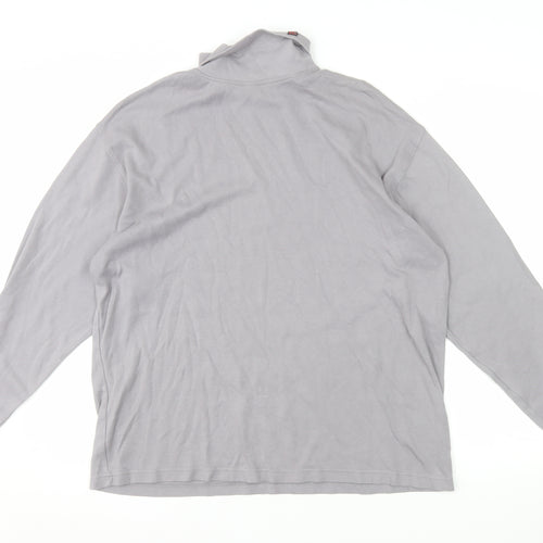 Colin Montgomerie Men's Grey Cotton Long Sleeve Pullover Sweatshirt L