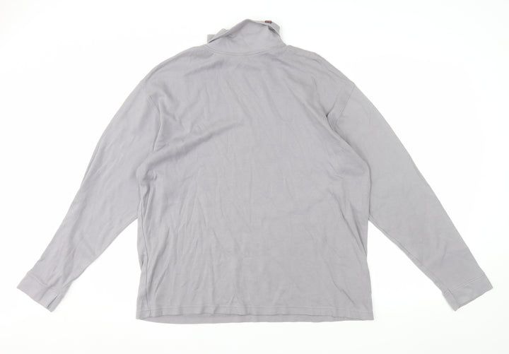 Colin Montgomerie Men's Grey Cotton Long Sleeve Pullover Sweatshirt L