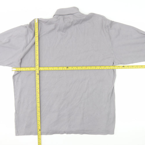 Colin Montgomerie Men's Grey Cotton Long Sleeve Pullover Sweatshirt L