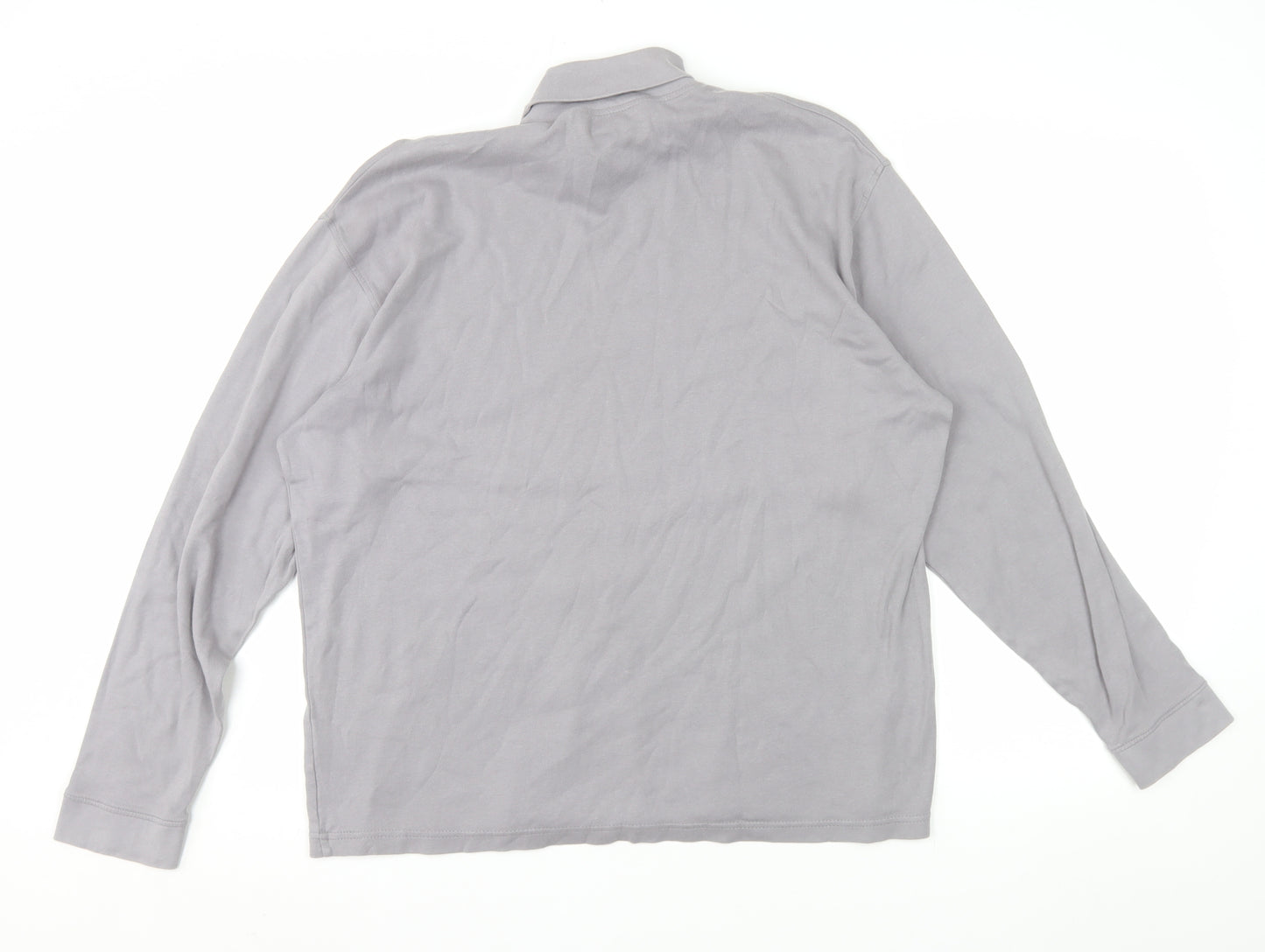 Colin Montgomerie Men's Grey Cotton Long Sleeve Pullover Sweatshirt L