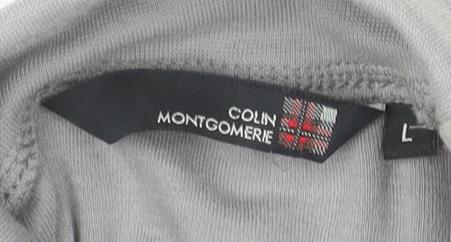 Colin Montgomerie Men's Grey Cotton Long Sleeve Pullover Sweatshirt L
