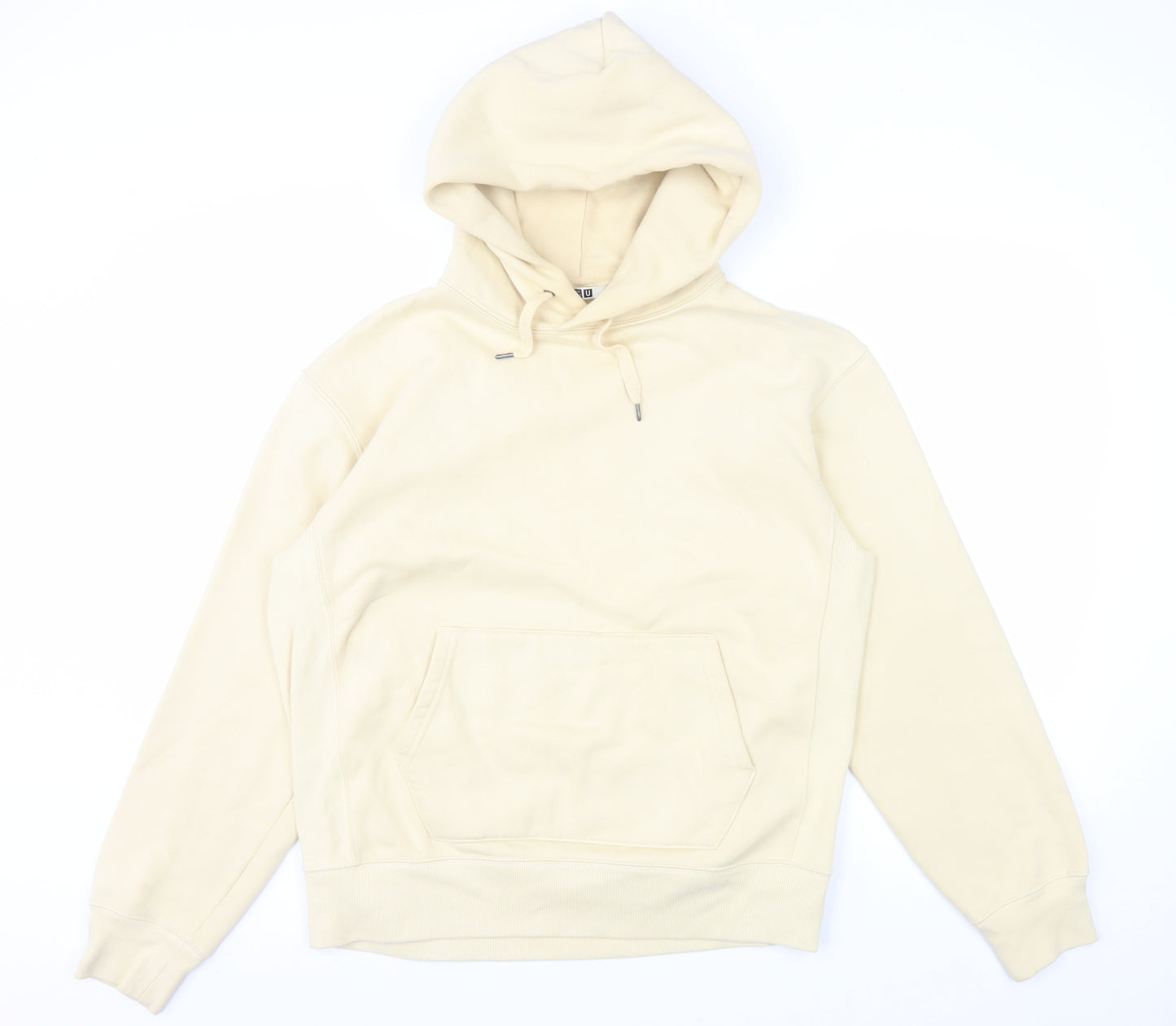 Uniqlo Men’s Beige Pullover Hoodie Fleece Lined Size M