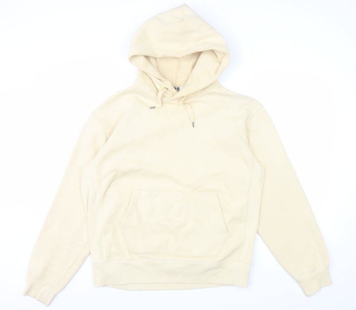 Uniqlo Men’s Beige Pullover Hoodie Fleece Lined Size M