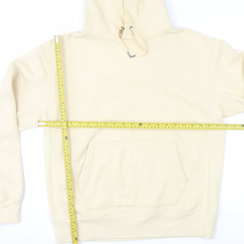 Uniqlo Men’s Beige Pullover Hoodie Fleece Lined Size M