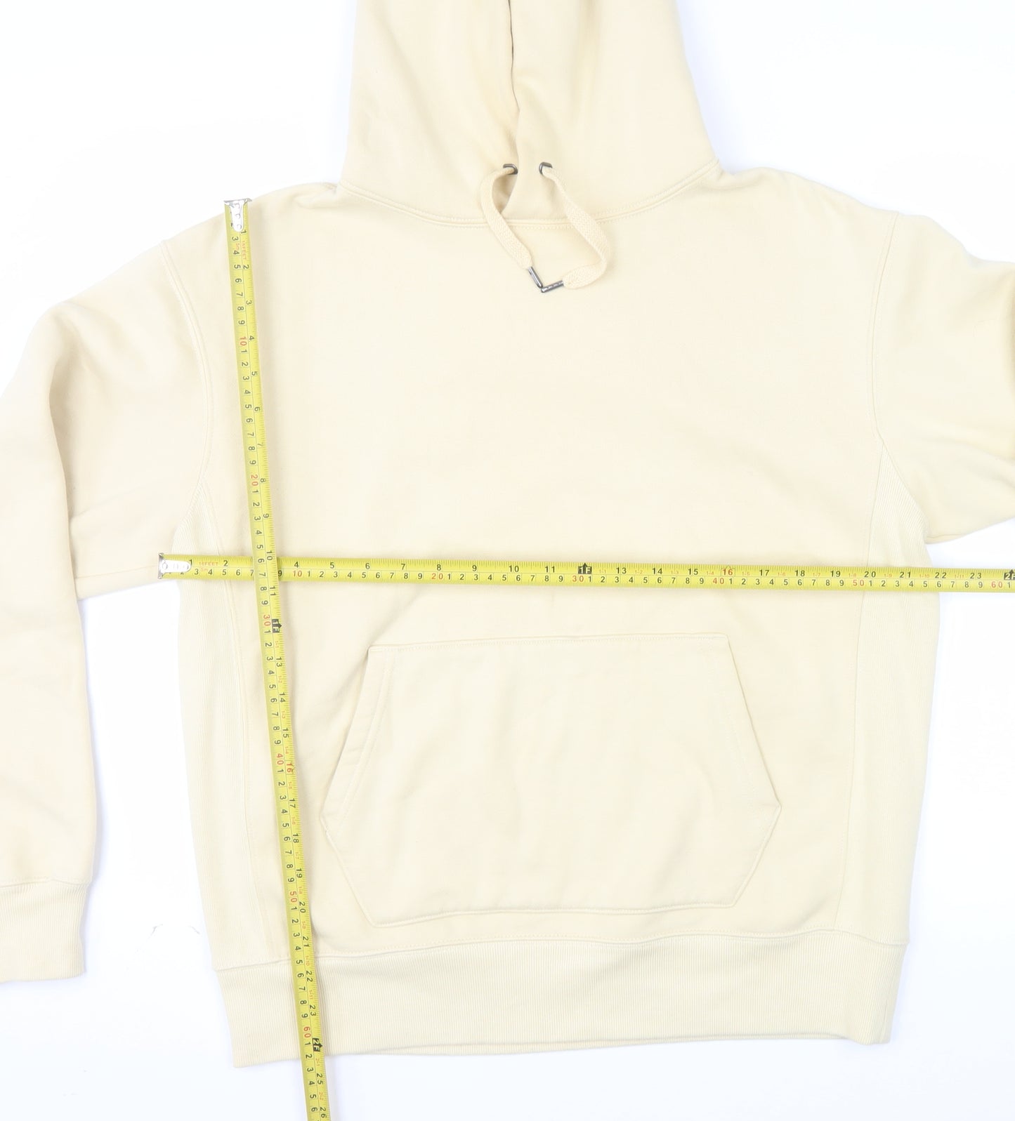 Uniqlo Men’s Beige Pullover Hoodie Fleece Lined Size M