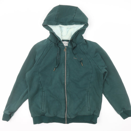 LeMieux Womens Green Full Zip Hooded Sweatshirt UK16 Lined Fleece