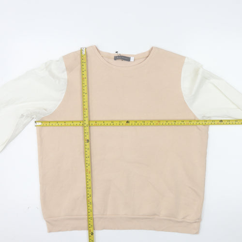Mint Velvet Womens Beige Cream Long Sleeve Pullover Sweatshirt L