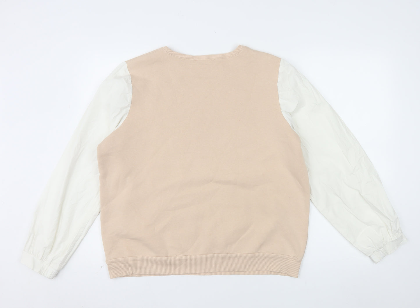 Mint Velvet Womens Beige Cream Long Sleeve Pullover Sweatshirt L