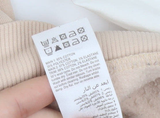 Mint Velvet Womens Beige Cream Long Sleeve Pullover Sweatshirt L
