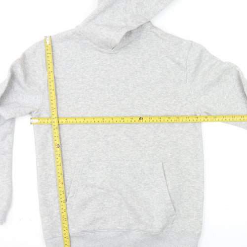 H&M Girls Grey Pullover Fleece Hoodie 13-14 Years Regular Fit