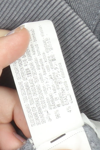 ZARA Womens Grey Full Zip Sweatshirt Size 10 Relaxed Fit