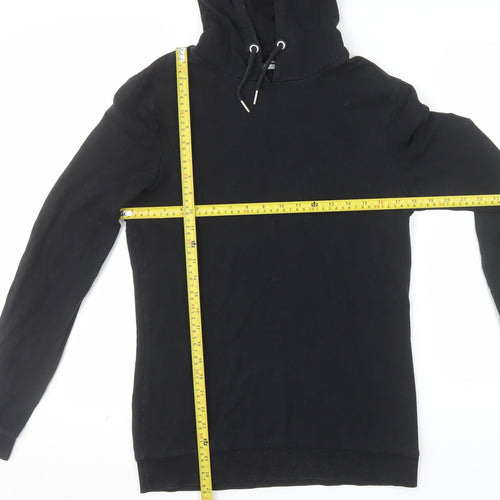 ASOS DESIGN Women's Black Pullover Hoodie Size M Cotton Blend