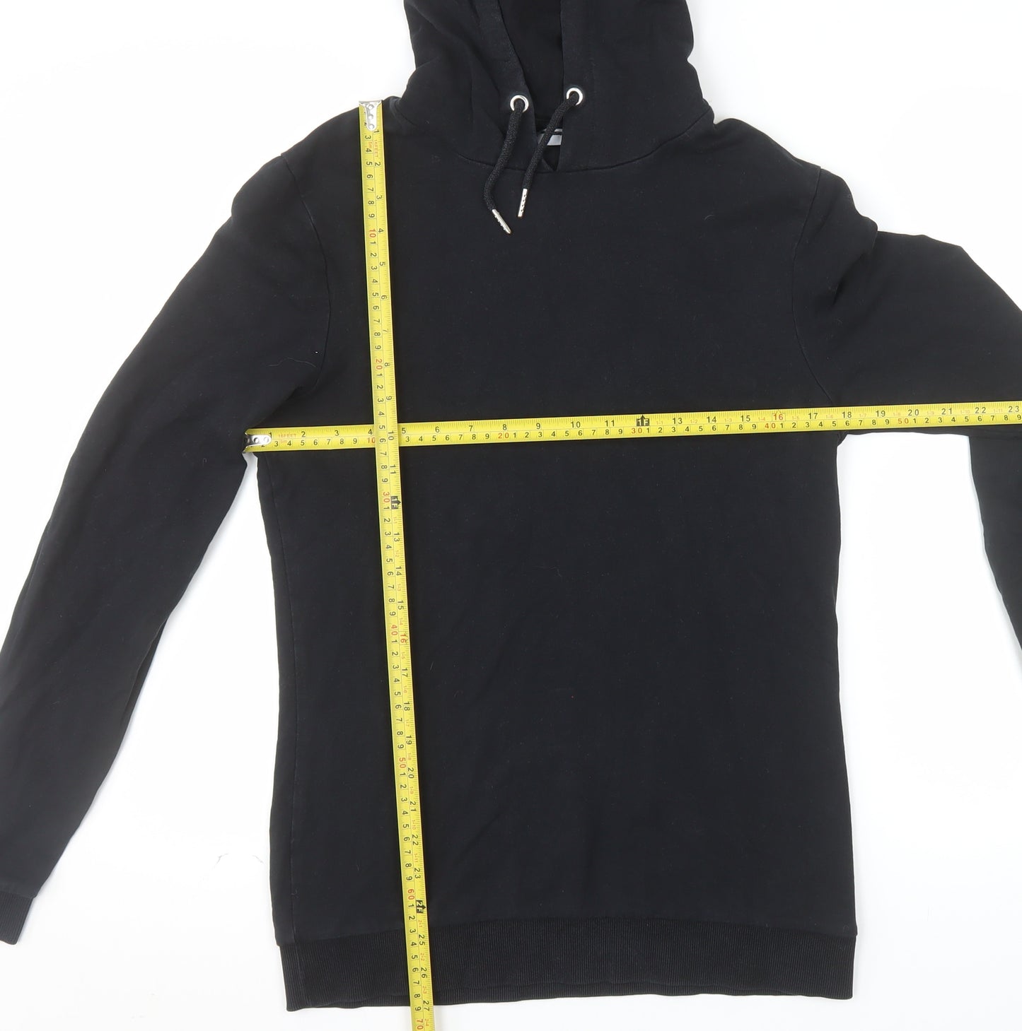 ASOS DESIGN Women's Black Pullover Hoodie Size M Cotton Blend