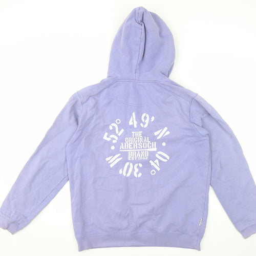 Lazy Jacks Womens Lilac Hooded Henley Sweatshirt S 100% Cotton