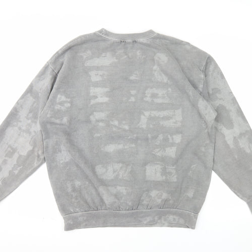 Topman Men’s Grey Zürich Graphic Pullover Sweatshirt Size S