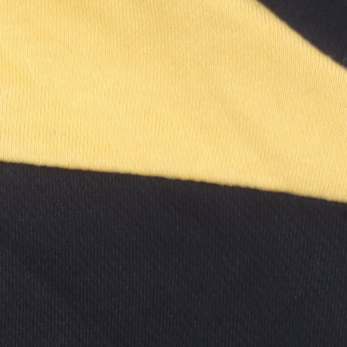 Bench Boys Black Yellow Colourblock Pullover Hoodie Age 13 Cotton Blend