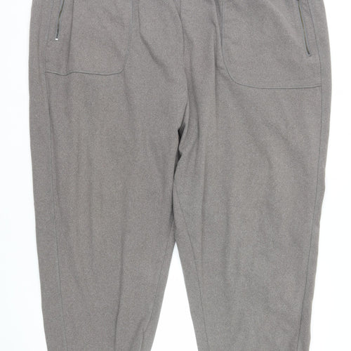 Next Womens Grey Jogger Trousers Size 26R Relaxed Fit Polyester Elastane