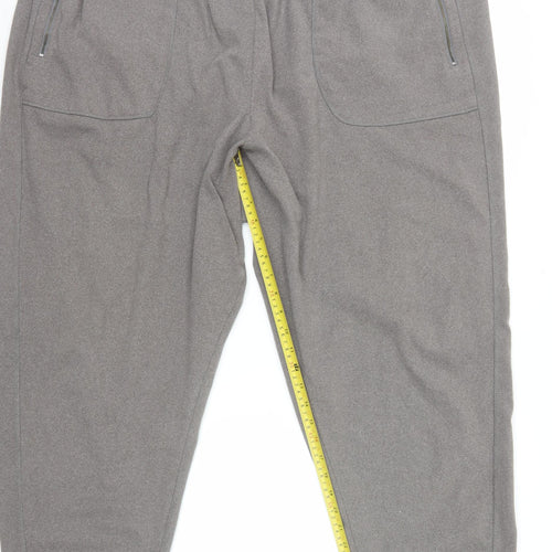 Next Womens Grey Jogger Trousers Size 26R Relaxed Fit Polyester Elastane