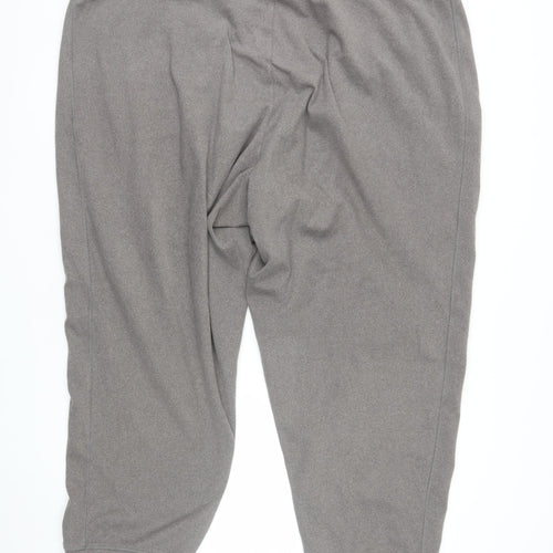 Next Womens Grey Jogger Trousers Size 26R Relaxed Fit Polyester Elastane