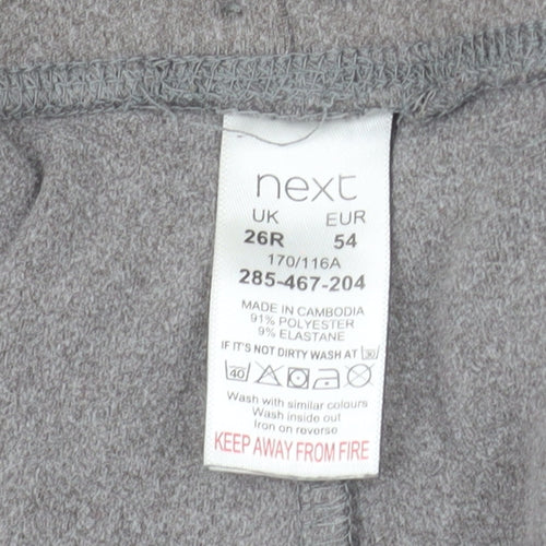 Next Womens Grey Jogger Trousers Size 26R Relaxed Fit Polyester Elastane