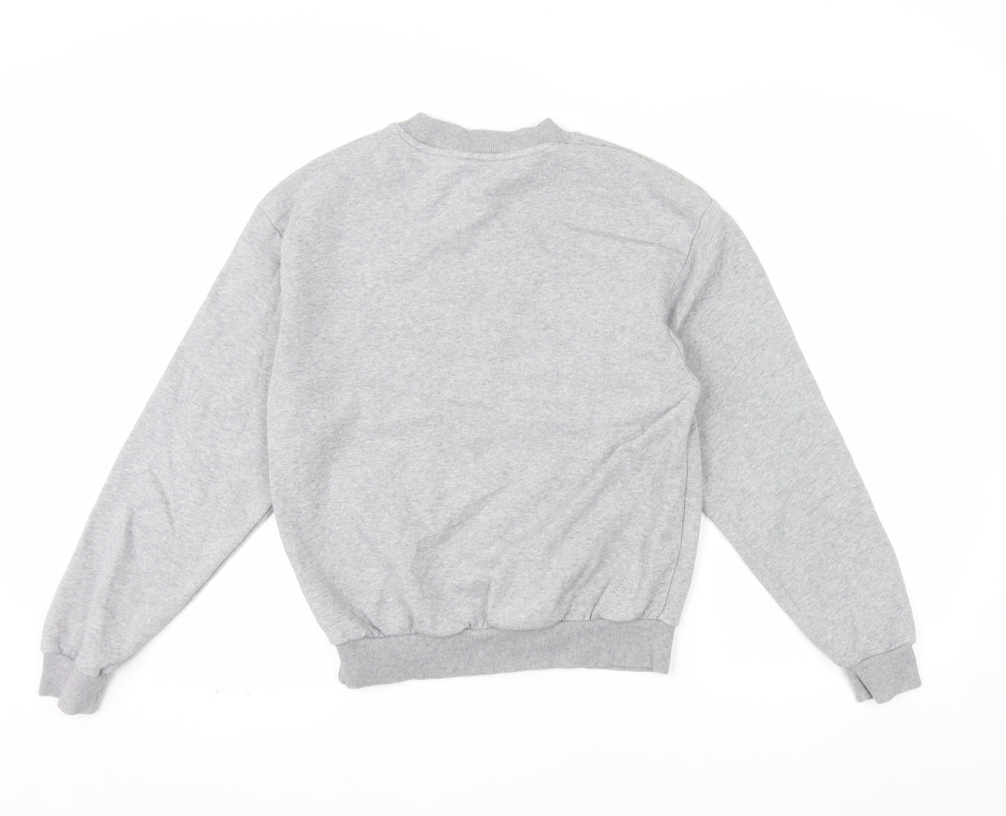 Monki Women Grey TOKYO Cat Print Pullover Sweatshirt XXS