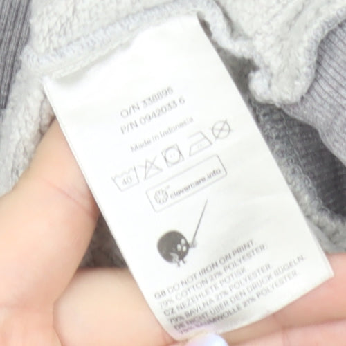 Monki Women Grey TOKYO Cat Print Pullover Sweatshirt XXS
