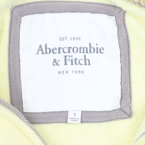 Abercrombie & Fitch Women's Yellow Full Zip Hoodie Size S