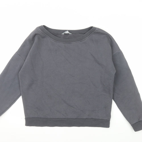 Nutmeg Women Grey Size 14 Pullover Sweatshirt Cotton Blend