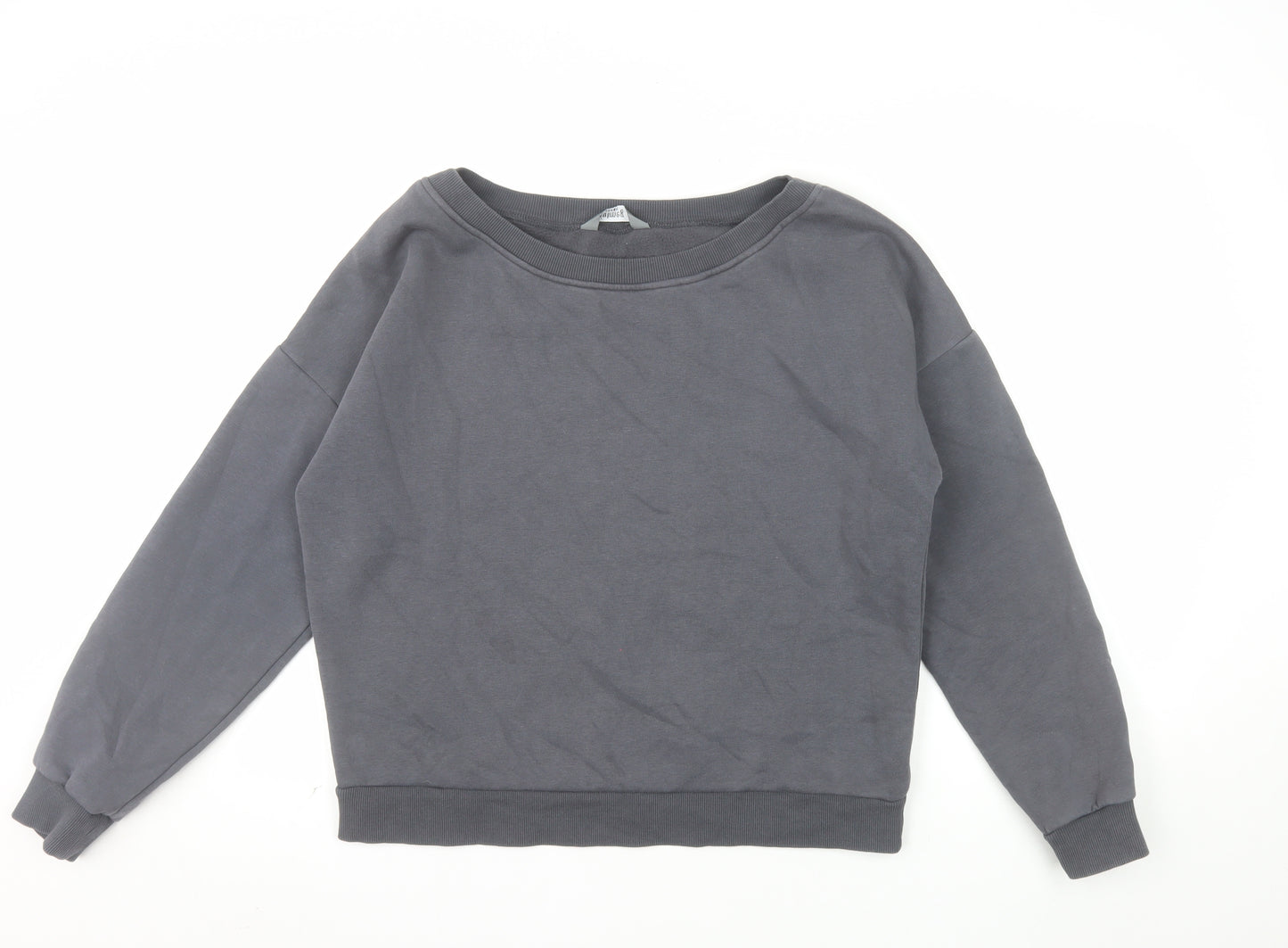 Nutmeg Women Grey Size 14 Pullover Sweatshirt Cotton Blend