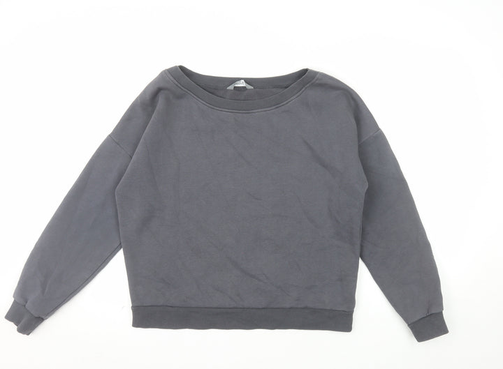 Nutmeg Women Grey Size 14 Pullover Sweatshirt Cotton Blend