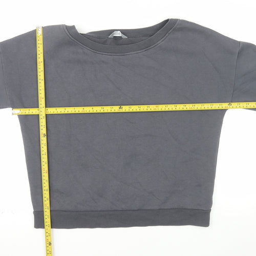 Nutmeg Women Grey Size 14 Pullover Sweatshirt Cotton Blend
