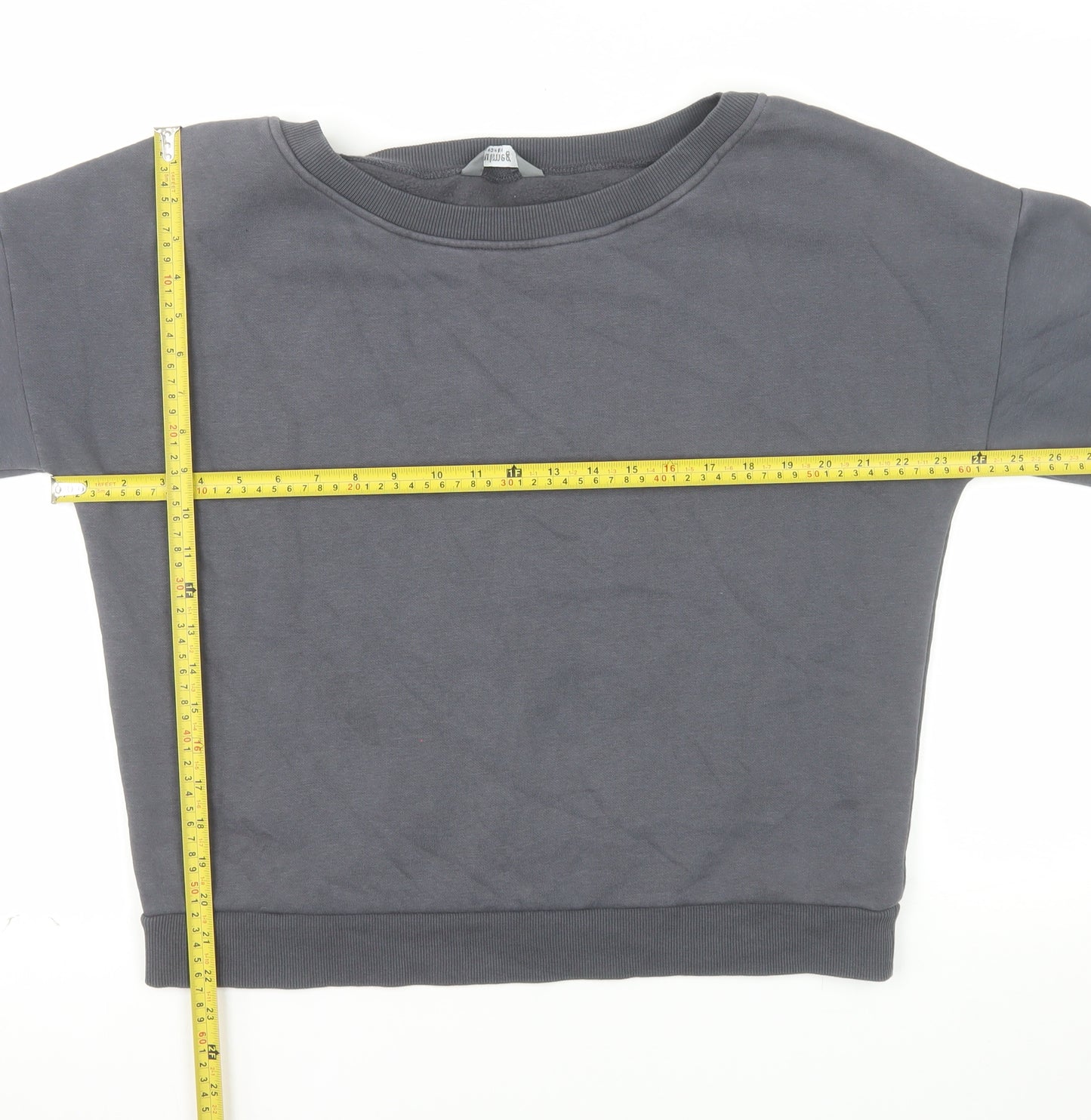 Nutmeg Women Grey Size 14 Pullover Sweatshirt Cotton Blend