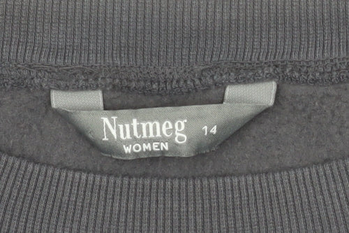 Nutmeg Women Grey Size 14 Pullover Sweatshirt Cotton Blend