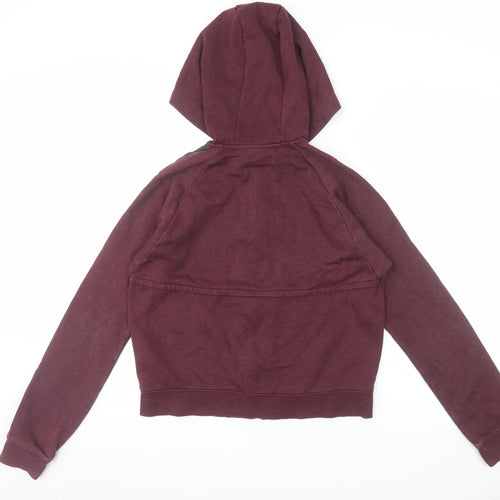 Under Armour Women Burgundy Full Zip Hoodie Size S Relaxed Fit