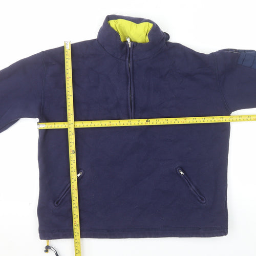 Ralph Lauren Sport Women's Navy Blue 1/2 Zip Fleece Pullover Sweatshirt Size M