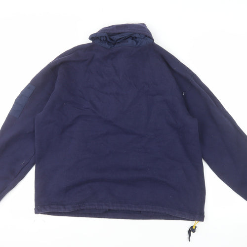Ralph Lauren Sport Women's Navy Blue 1/2 Zip Fleece Pullover Sweatshirt Size M