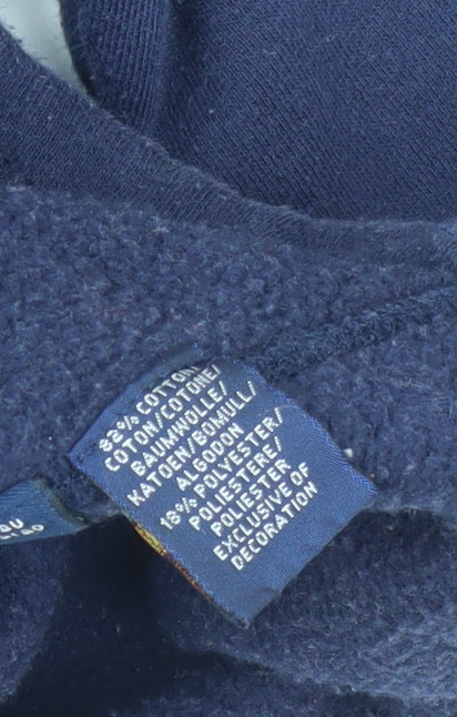 Ralph Lauren Sport Women's Navy Blue 1/2 Zip Fleece Pullover Sweatshirt Size M