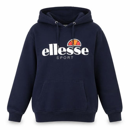 Ellesse Womens Navy Blue Pullover Hoodie UK 8 Cotton Blend Hooded Sweatshirt